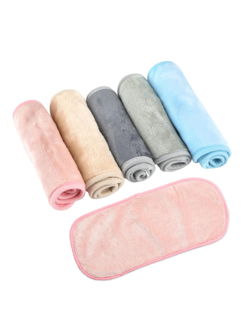 Makeup Remover Cloths Microfiber Reusable Fast Drying Washcloth, Makeup Remove Face Towels for Women (5 Pcs)