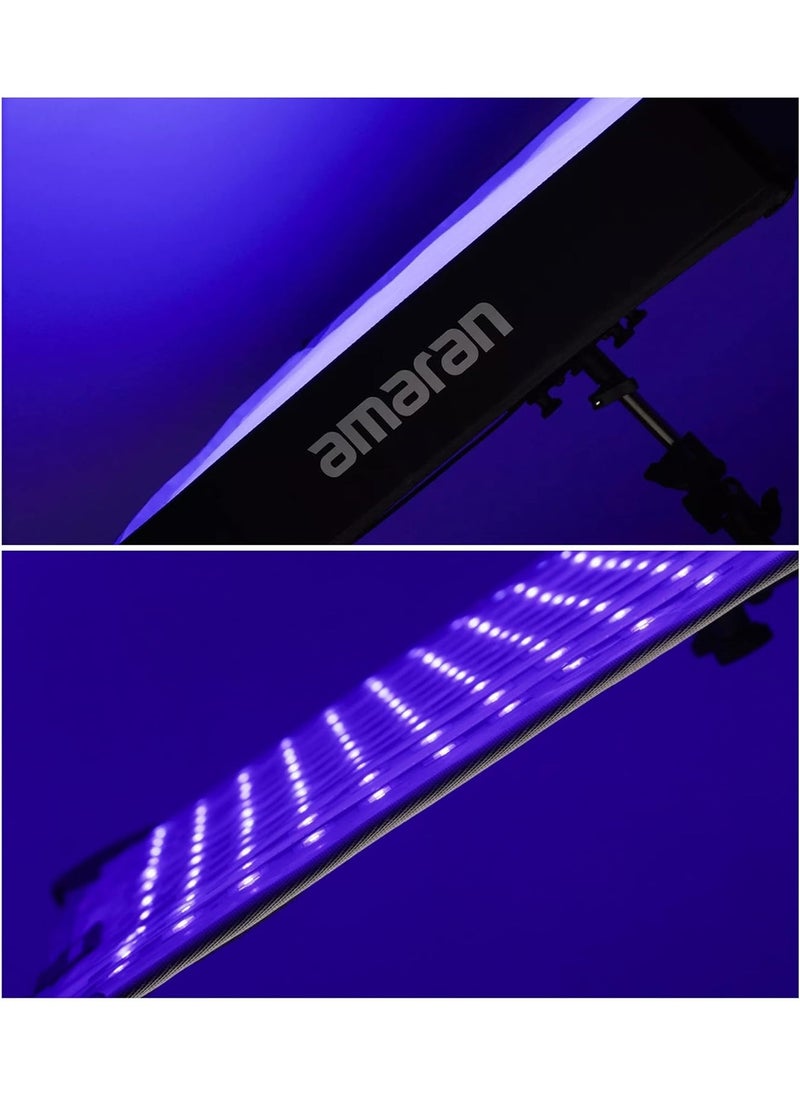 APUTURE AMARAN F22C RGBWW LED Mat (V-Mount, 2 x 2 Feet) – Full-Color Flexible LED Panel with 360° RGB Color Range, Adjustable White Balance (3200K–9500K), High CRI & TLCI, DMX Control, and App Compatibility