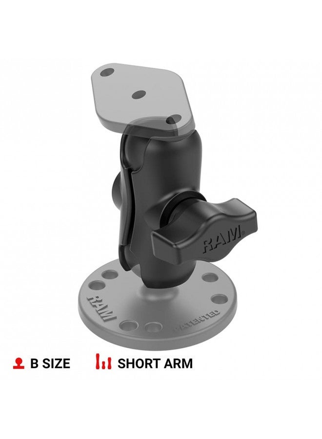 Ram Mounts Double Socket Arm Ram-B-201U-A Short Arm Compatible With Ram B Size 1