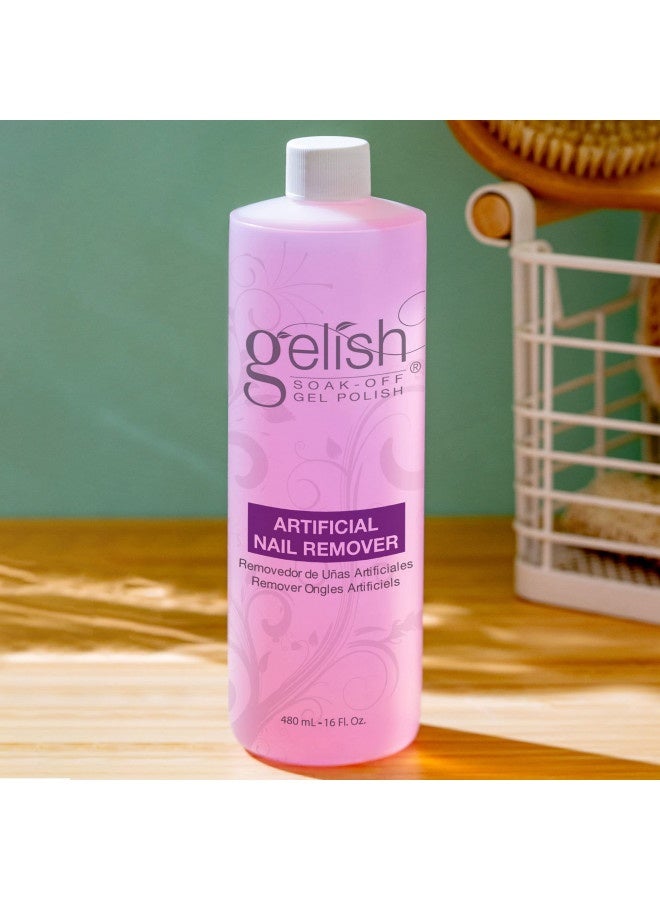 Gelish Soak Off Artificial Nail and Gel Polish Remover Refill Bottle for Salon Professional or at Home Use 480mL, 16 Fluid Ounces