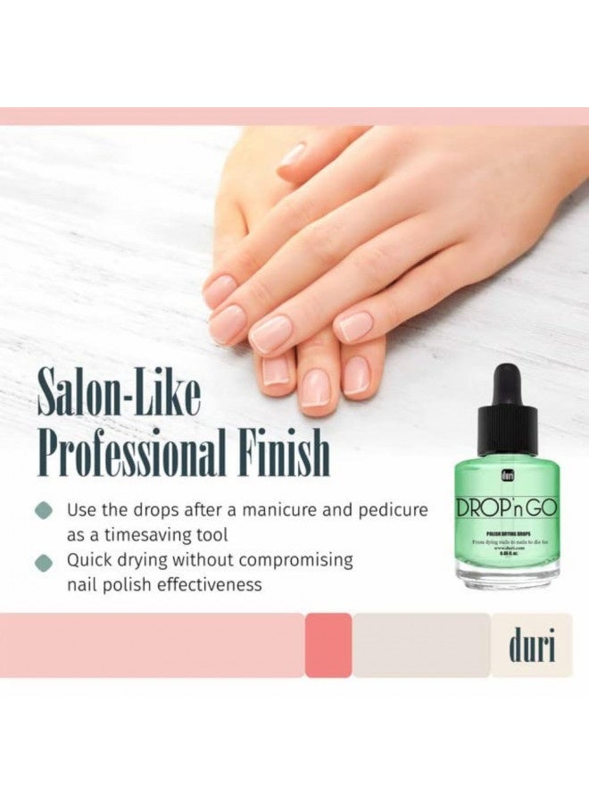 Duri Drop'N Go Quick Dry Nail Drops - Fast Drying Drops For Long Lasting Nail Polish 0.61 Fl. Oz.