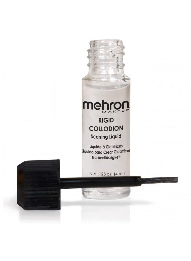 Mehron Makeup Rigid Collodion With Brush | Scarring Liquid | Scar Liquid | Liquid Scar Makeup | Sfx Scar Makeup For Film .125 Oz (4Ml)