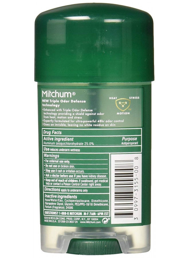 Mitchum Deodorant Mens Gel Unscented 2.25oz (2 Pack)