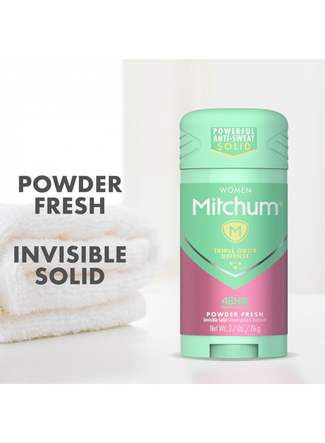 Mitchum Women Stick Solid Antiperspirant Deodorant, Powder Fresh, 2.7 Ounce (Pack of 1)