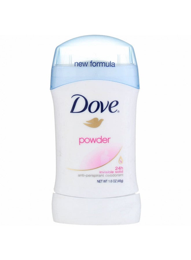 Dove Deodorant Powder Invisible Solid 1.6oz (2 Pack)