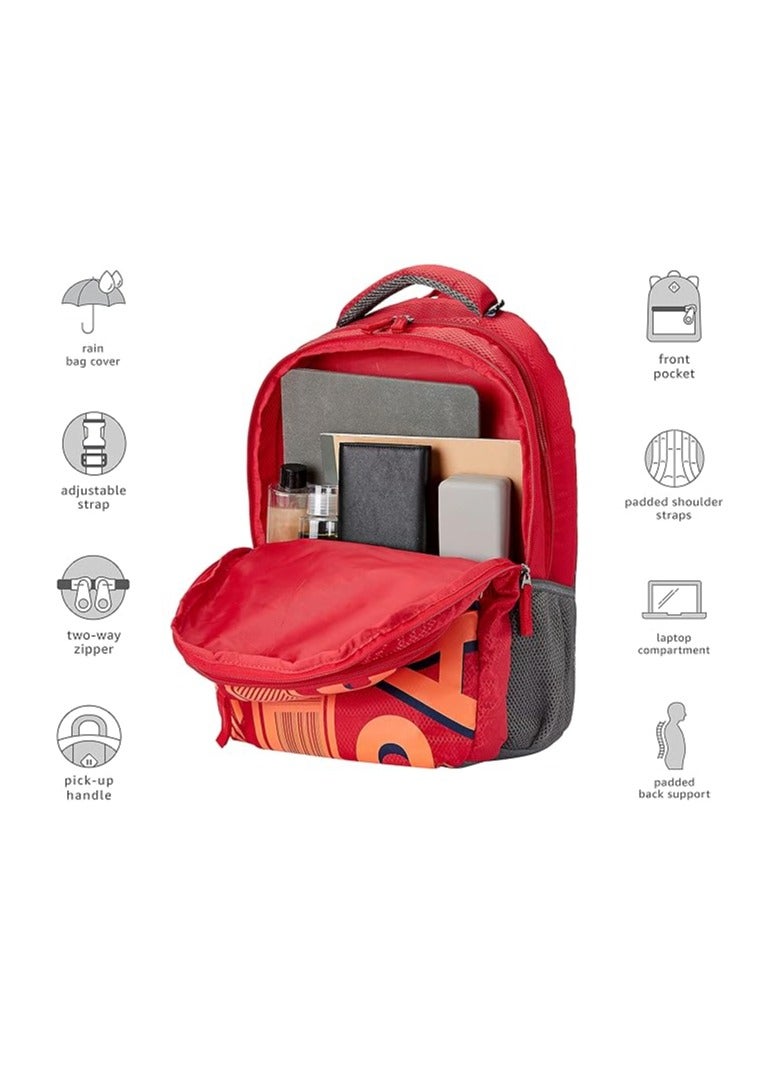 SAFARI 46 cms Red Laptop/Casual/School/College Backpack (WANDERER19CBRED)