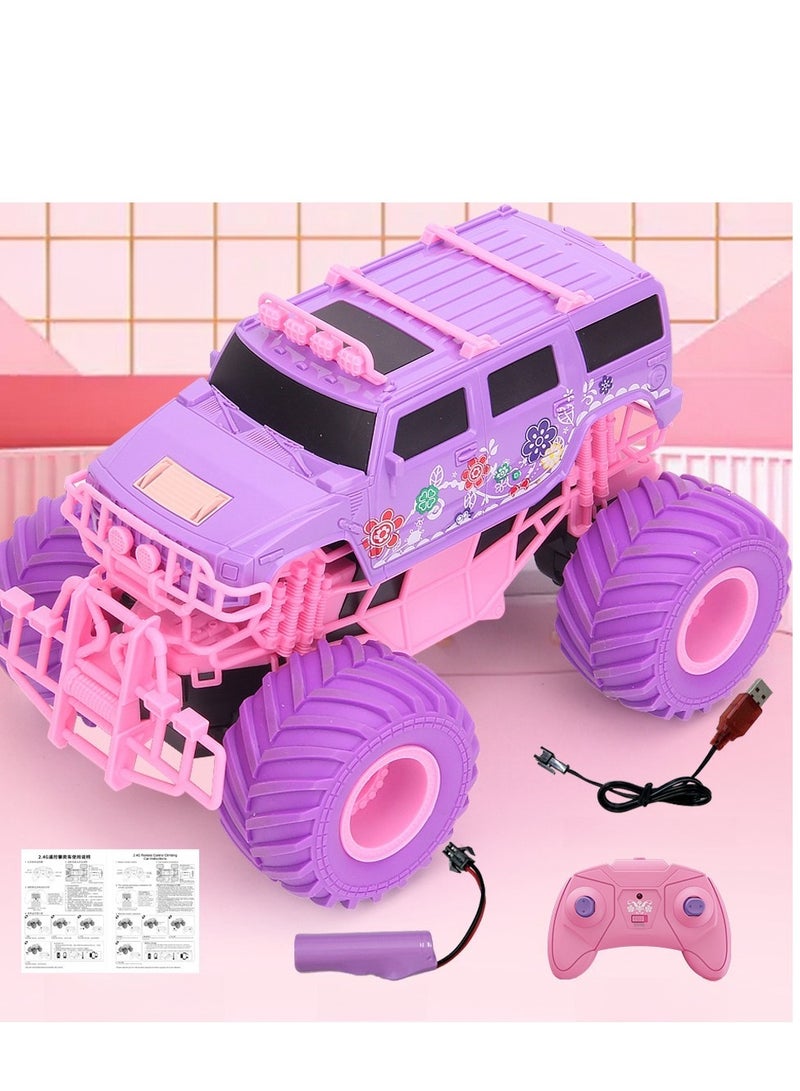 Climbing Remote Control Car 2.4G Large Wheel Off-Road Vehicle Four-Wheel Drive Stunt Spinning Children's Toy Girl Holiday Gift