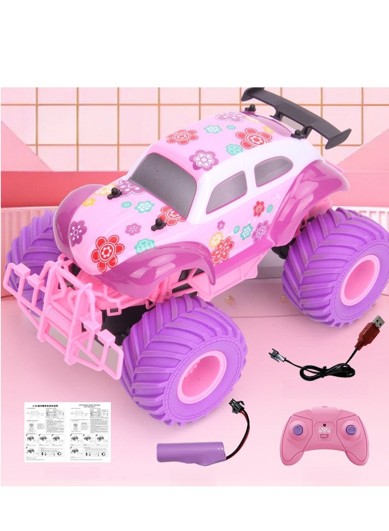 Climbing Remote Control Car 2.4G Large Wheel Off-Road Vehicle Four-Wheel Drive Stunt Spinning Children's Toy Girl Holiday Gift