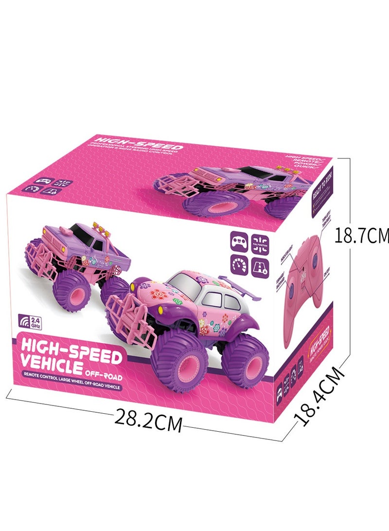 Climbing Remote Control Car 2.4G Large Wheel Off-Road Vehicle Four-Wheel Drive Stunt Spinning Children's Toy Girl Holiday Gift