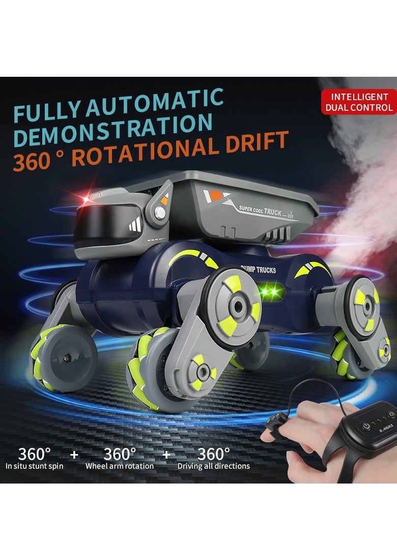 New Spray Light Music Deformation Stunt Car 2.4G Remote Control Boy Electronic Pet Toy Gift