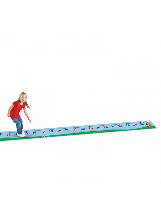 Learning Resources 0-30 Number Line Floor Mat, Blue