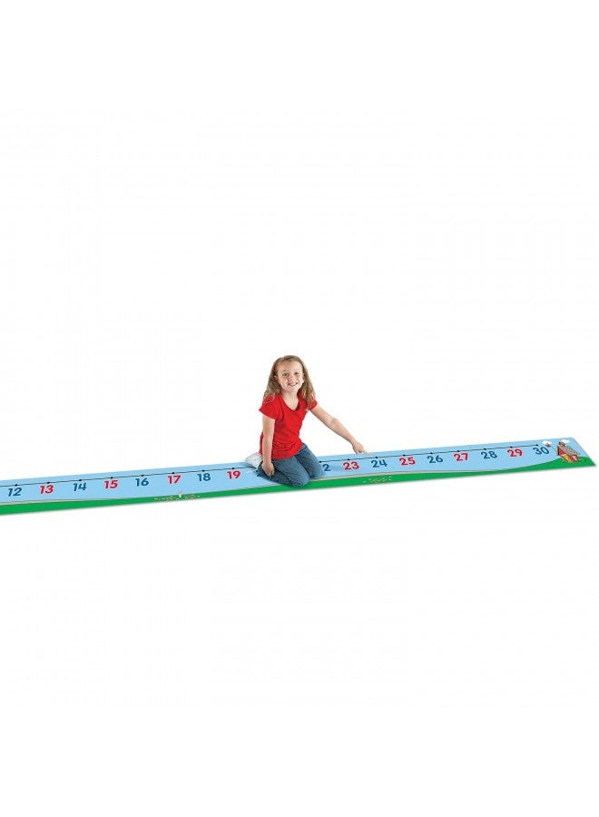 Learning Resources 0-30 Number Line Floor Mat, Blue