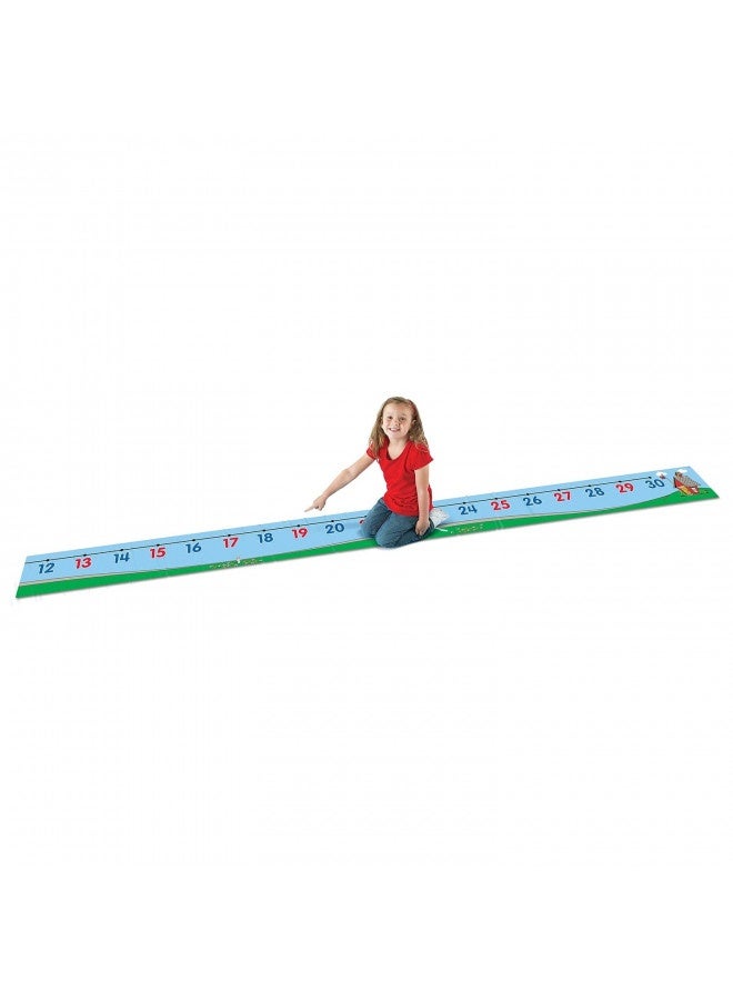 Learning Resources 0-30 Number Line Floor Mat, Blue