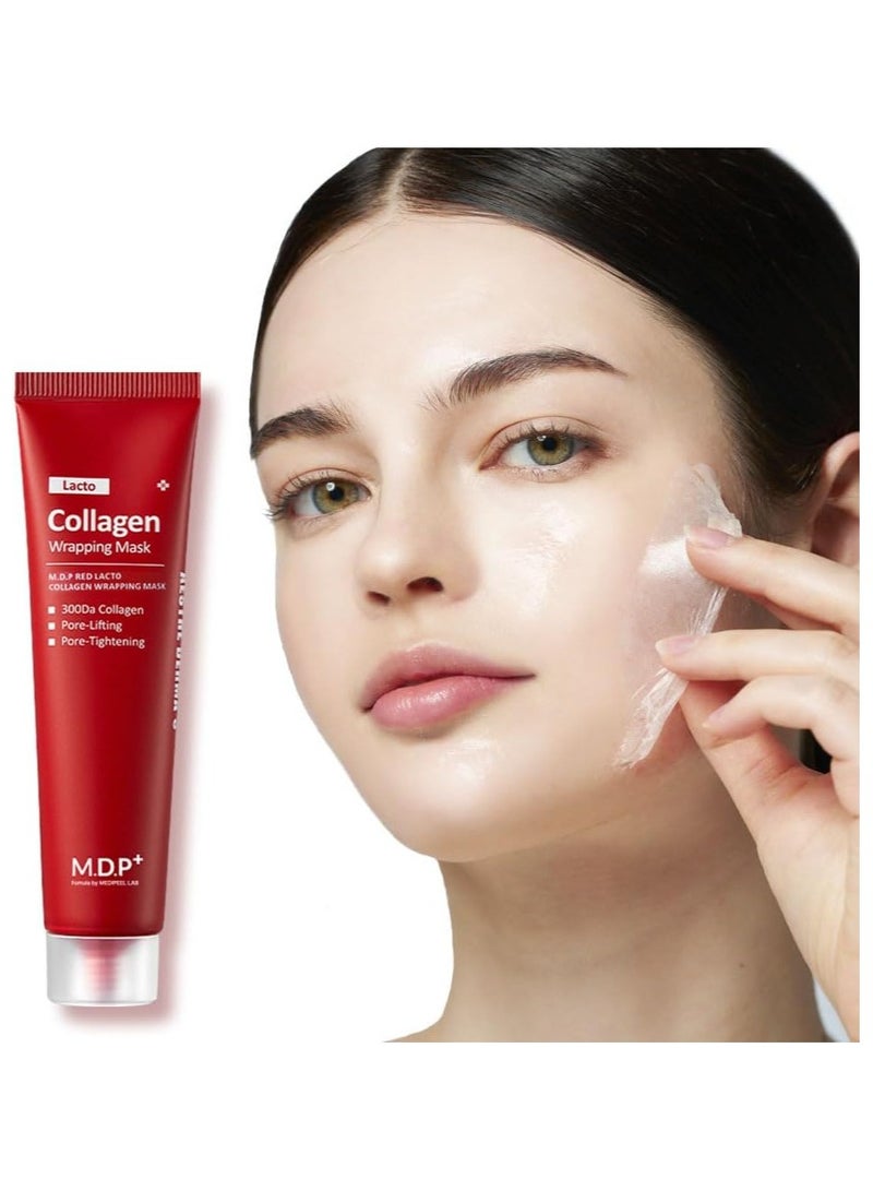 MDP+ RED LACTO COLLAGEN WRAPPING MASK, Glowy Skin, Skin Elasticity, Pore Lifting 70 ml,2.36fl.oz