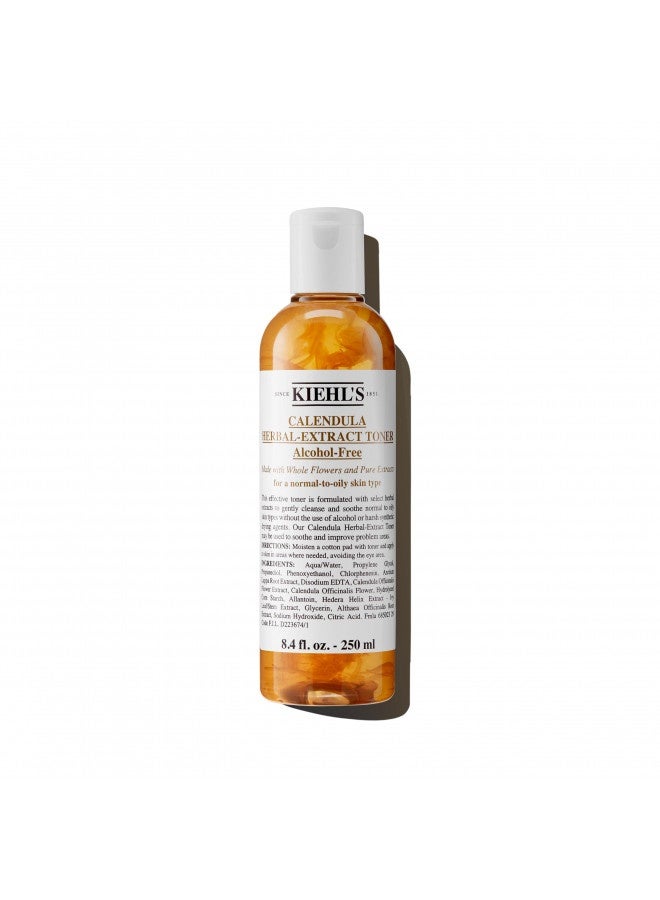 Kiehl'S Calendula Herbal Extract Alcohol-Free Normal To Oily Skin Type Toner For Unisex, 8.4 Ounce