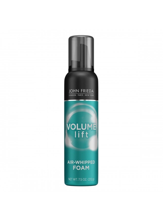 John Frieda Volume Lift Air Whipped Foam For Lightweight Fullness, Fine Hair Nourishing Mousse For Natural Volume, 7.5 Ounces, Formulated With Air-Silk Technology