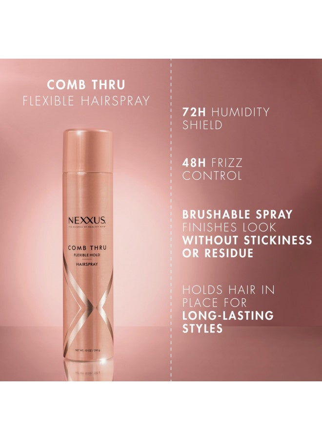 Nexxus Comb Thru Finishing Spray, Medium Hold Hair Spray For Volume, 10 Oz