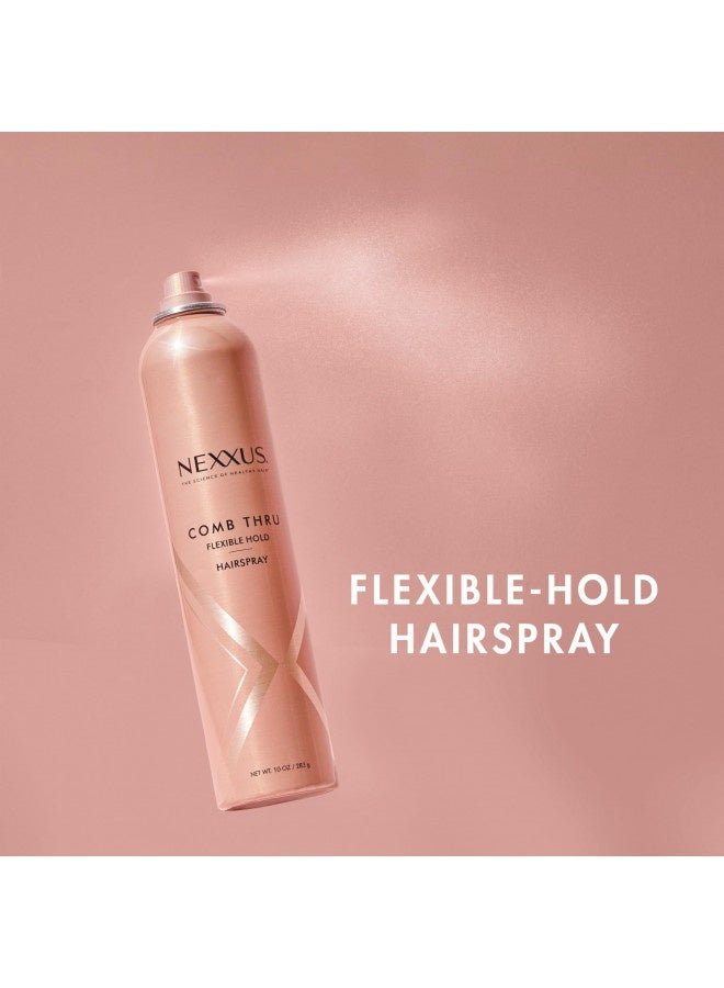 Nexxus Comb Thru Finishing Spray, Medium Hold Hair Spray For Volume, 10 Oz
