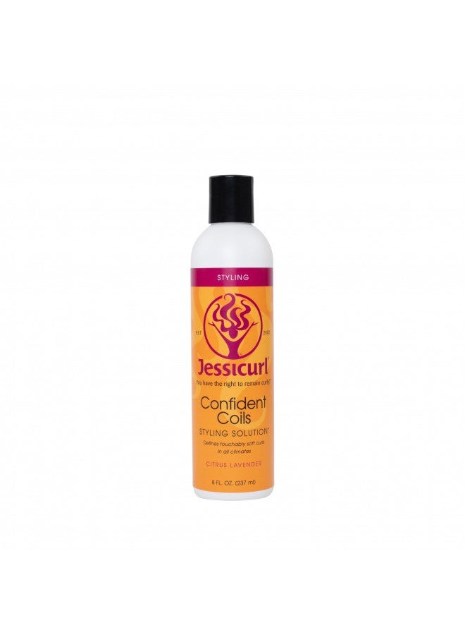 Jessicurl, Confident Coils Styling Solution, Citrus Lavender, 8 Fl Oz. Curl Cream For Humidity Control And Frizz Control, Curly Hair Products, Styling Cream