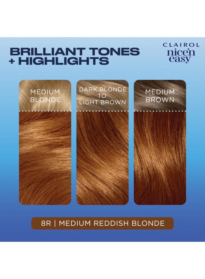 Clairol Nice'N Easy Permanent Hair Dye, 8R Medium Reddish Blonde Hair Color, Pack Of 1