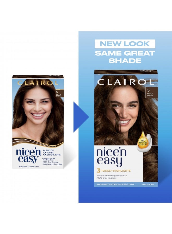 Clairol Nice'N Easy Permanent Hair Dye, 3 Brown Black Hair Color, Pack Of 1