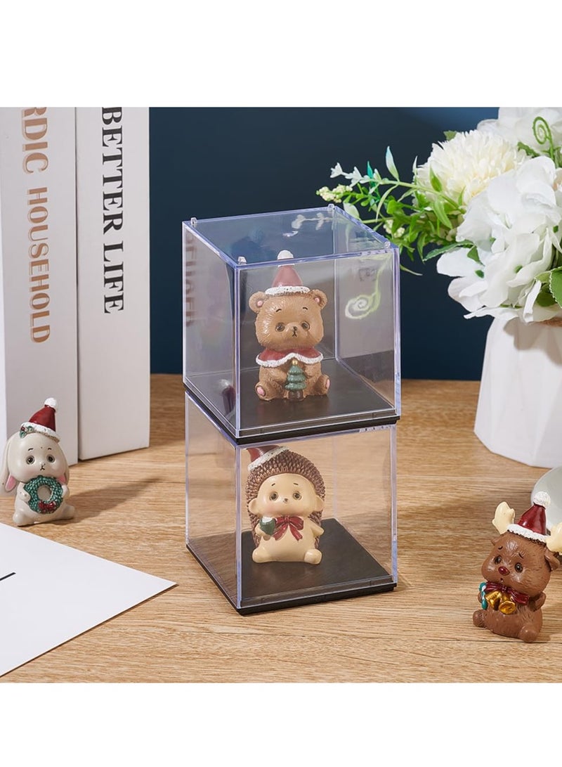 2 Pack Minifigure Display Case, Dustproof Acrylic Minifigure Display Cases, Suitable for Collection Models Minifigures, Bricks Blocks Toys (5*5*5cm)