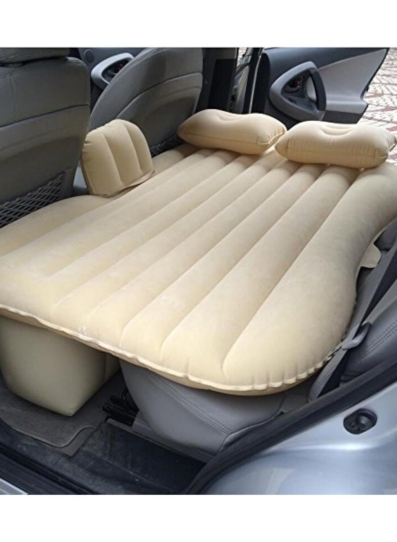 Inflatable Car Mattress with Air Pump, Portable Travel Sleeping Inflatable Mattress - Air Bed for Car Universal SUV Extended Air Couch with 2 Air Pillows