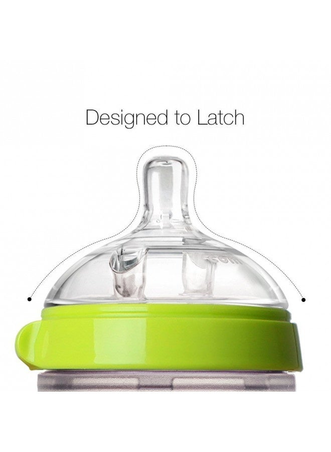 Comotomo Baby Bottle, Green, 8 Oz (2 Count)