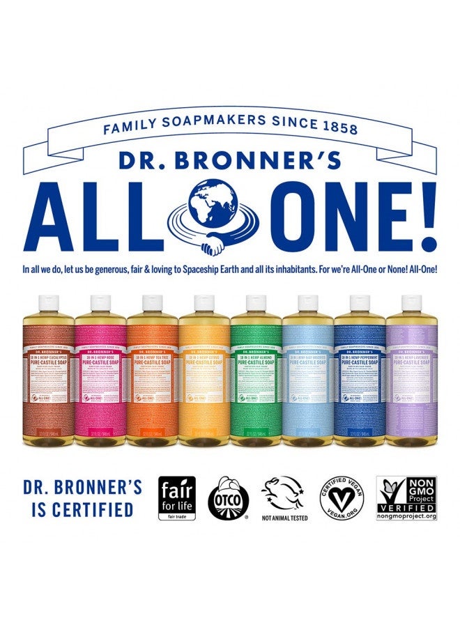 Dr. Bronner'S - Pure-Castile Liquid Soap (Baby Unscented, 32 Ounce) - Made With Organic Oils, 18-In-1 Uses: Face, Hair, Laundry, Dishes, For Sensitive Skin, Babies, No Added Fragrance, Vegan, Non-Gmo