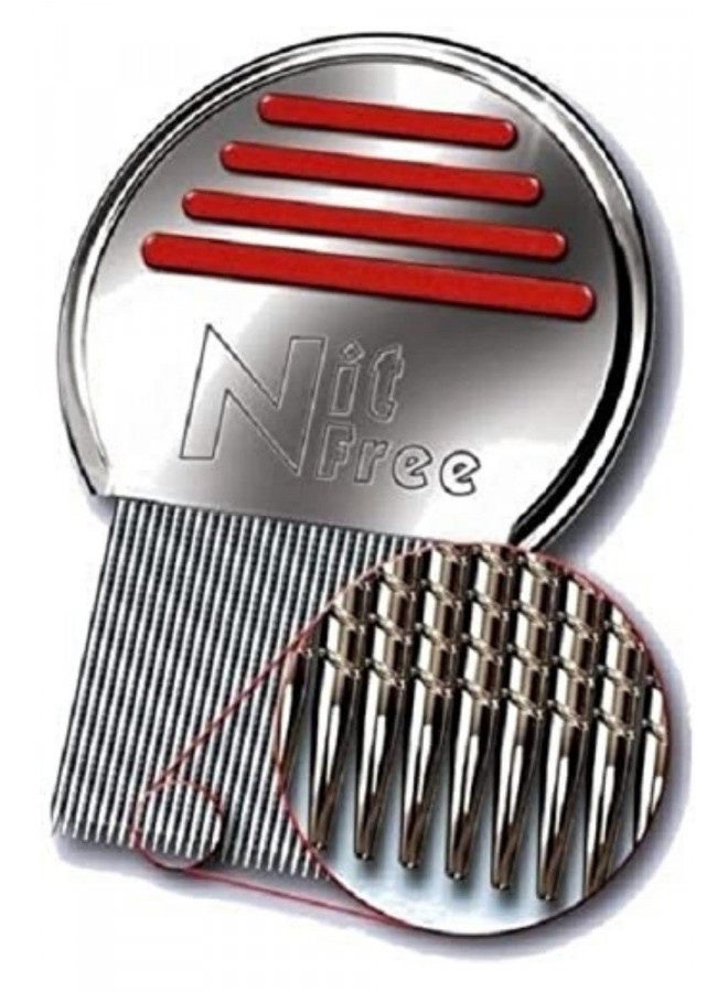 Nit Free Terminator Comb, Professional Stainless Steel Louse And Nit Comb For Head Treatment, Removes Nits, Colors May Vary