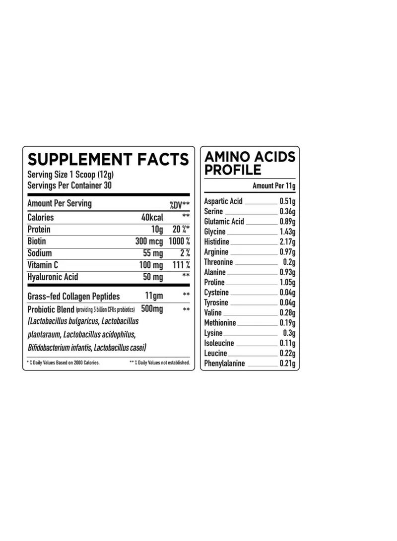 HC Nutrition Collagen Peptides + Probiotics (30 Servings) 360g