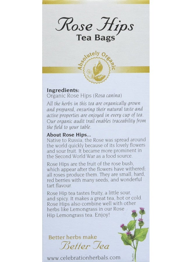 Celebration Herbals Rose Hips Tea Organic 24 Bag, 0.02 Pound