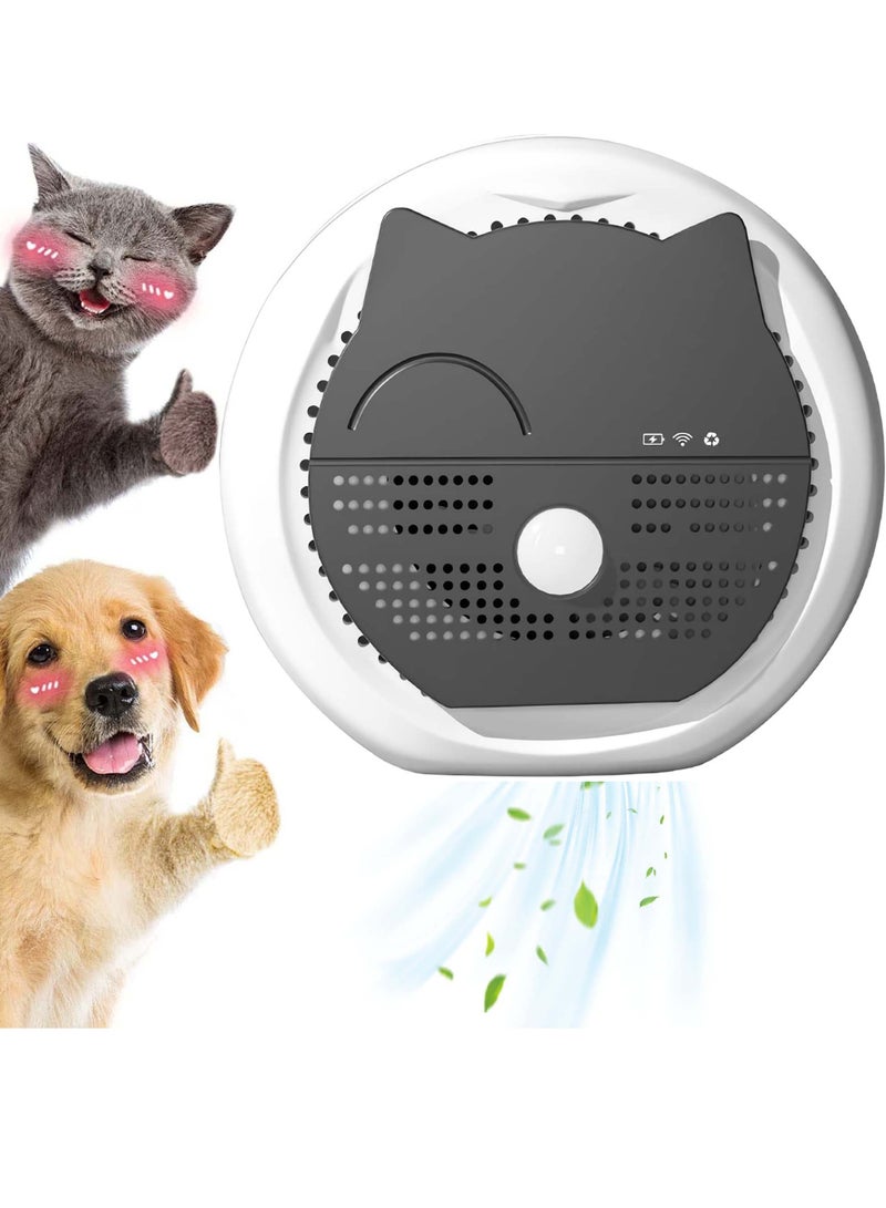 Smart Pet Smell Deodorizer, Litter Box Odor Eliminator, Auto On/Off, Rechargeable Dust-Free Litter Genie for Cat Litter Box, Bathroom Wardrobe and Small Area