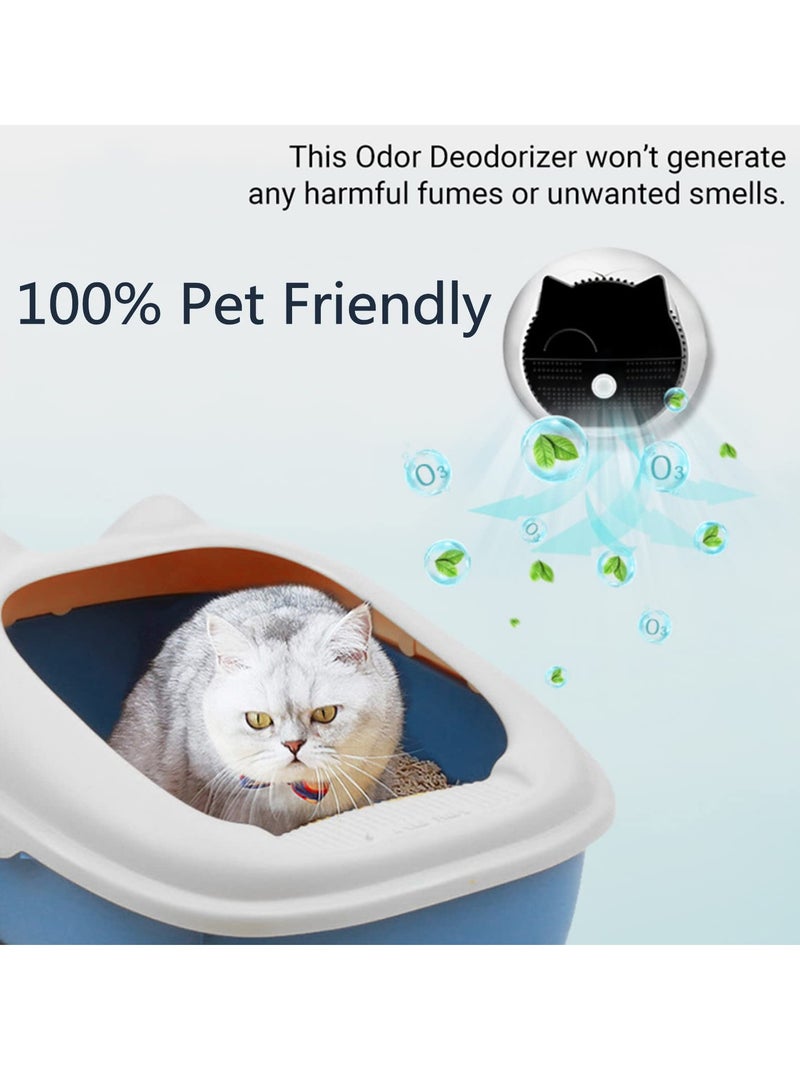 Smart Pet Smell Deodorizer, Litter Box Odor Eliminator, Auto On/Off, Rechargeable Dust-Free Litter Genie for Cat Litter Box, Bathroom Wardrobe and Small Area