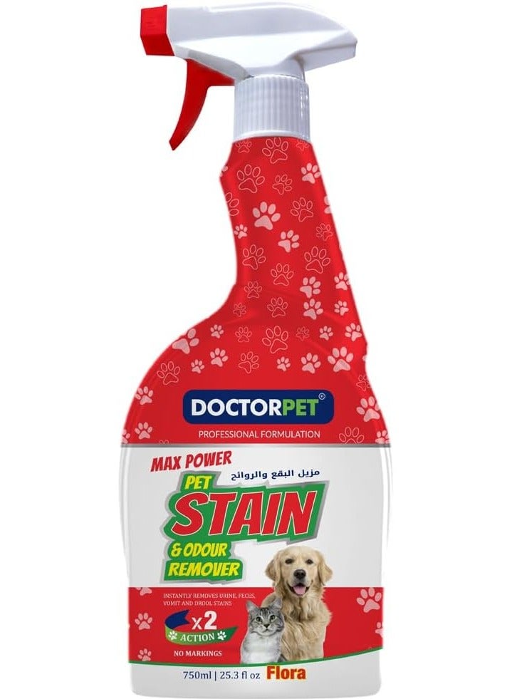 Max Power Pet Stain and Odour Remover Flora 750 ml