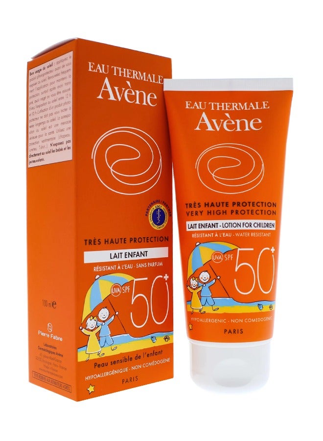 Very High Protection Lotion for Children - SPF 50+, Water Resistant, Fragrance-Free 100 MLml