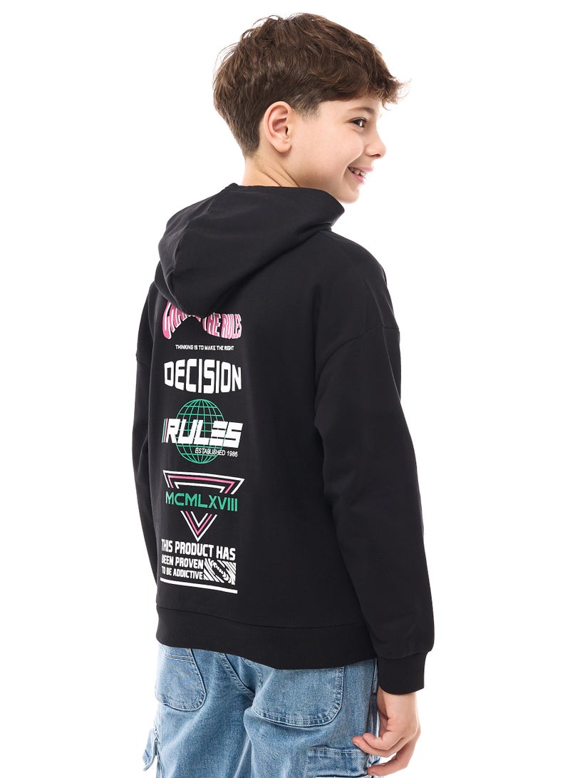 Boys' Hoodie with Big Print on the Back