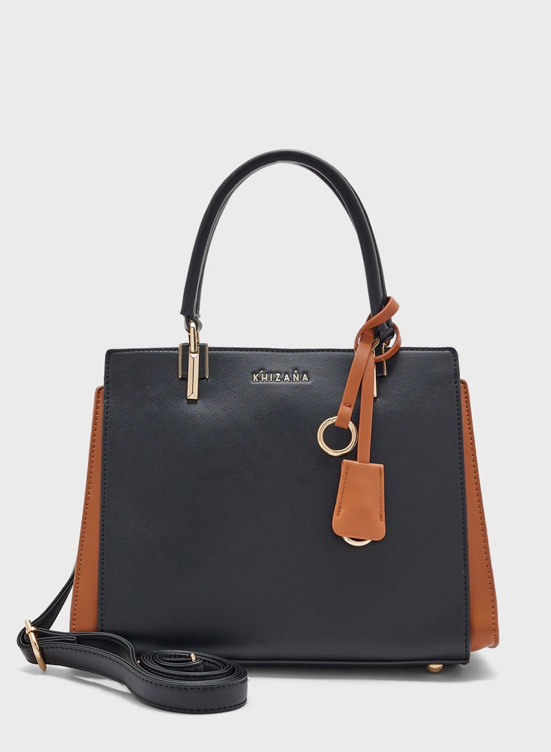 Satchel Bag With Contrast Detail