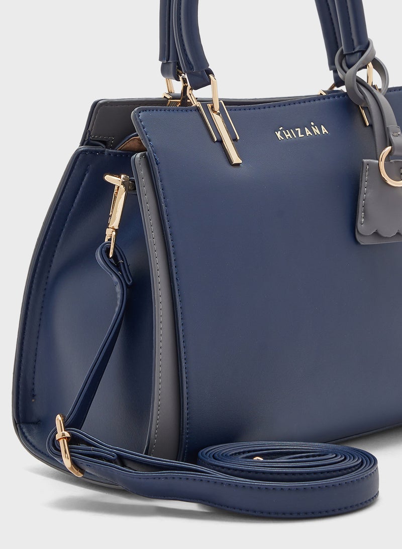 Satchel Bag With Contrast Detail