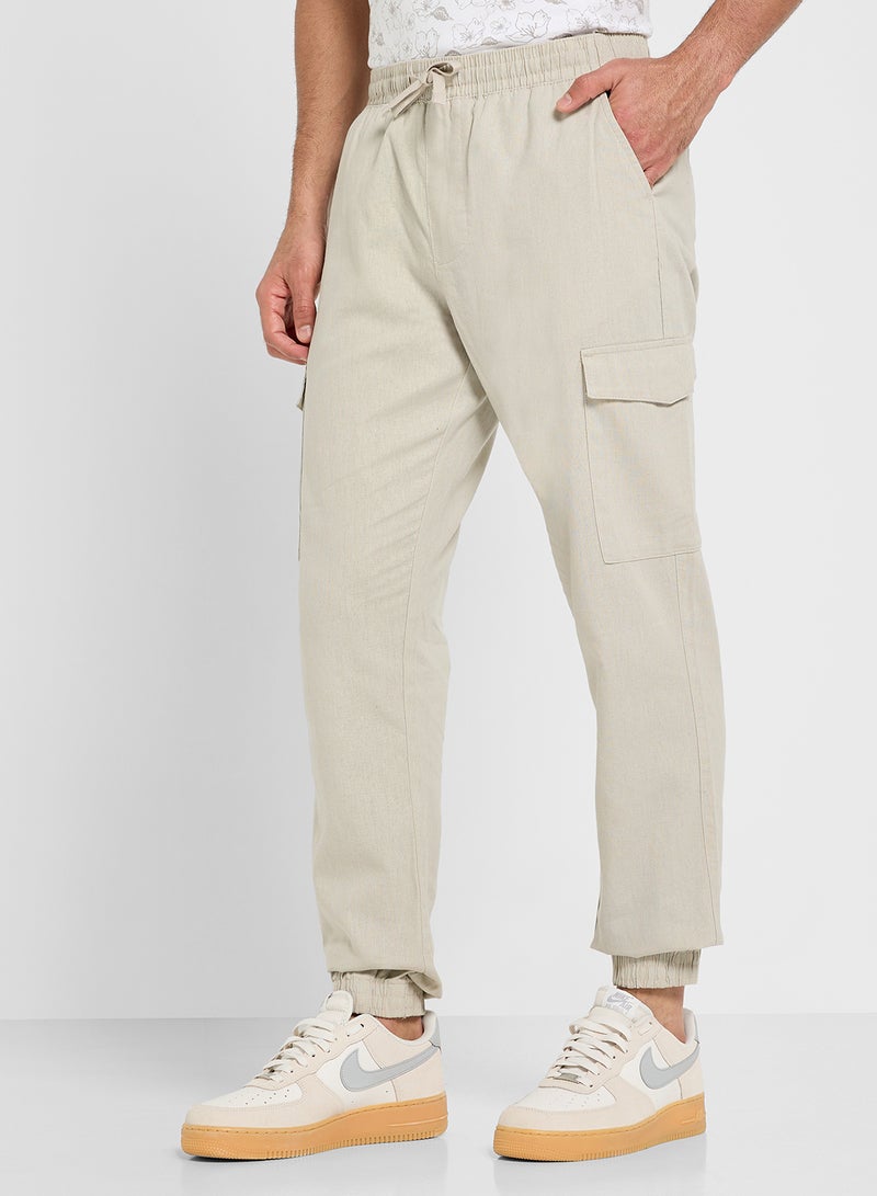 MENS COTTON/LINEN CARGO PANT