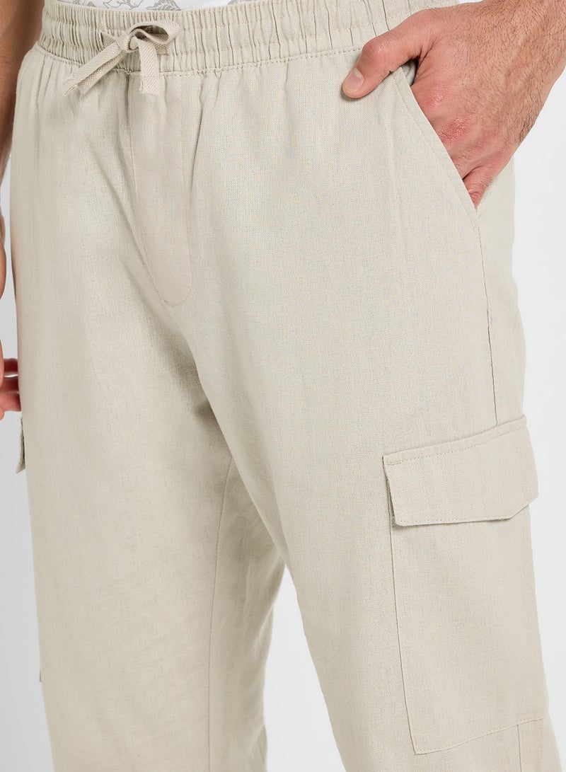 MENS COTTON/LINEN CARGO PANT