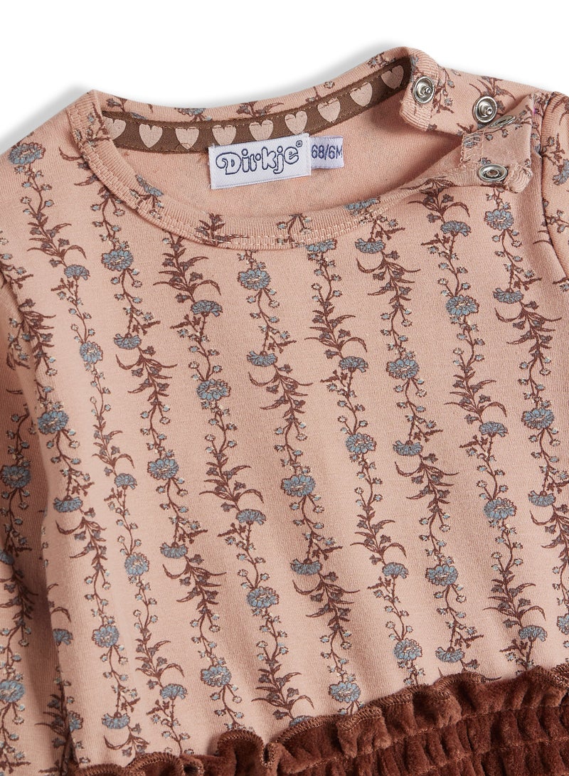 Dirkje Dusty Pink Dress with Matching Hair Band