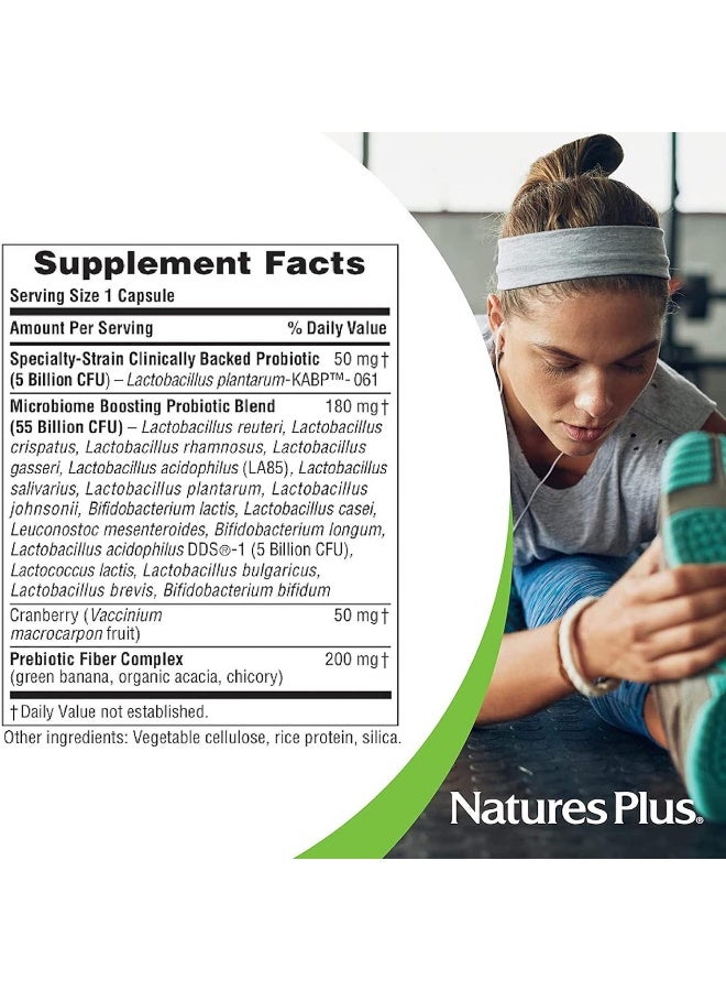 Natures Plus Gi Natural Pro Biotic Women | 60 Billion Cfu | Balance & Nourish Whole Body Health With 18 Strains | Gluten-Free | 30 Capsules