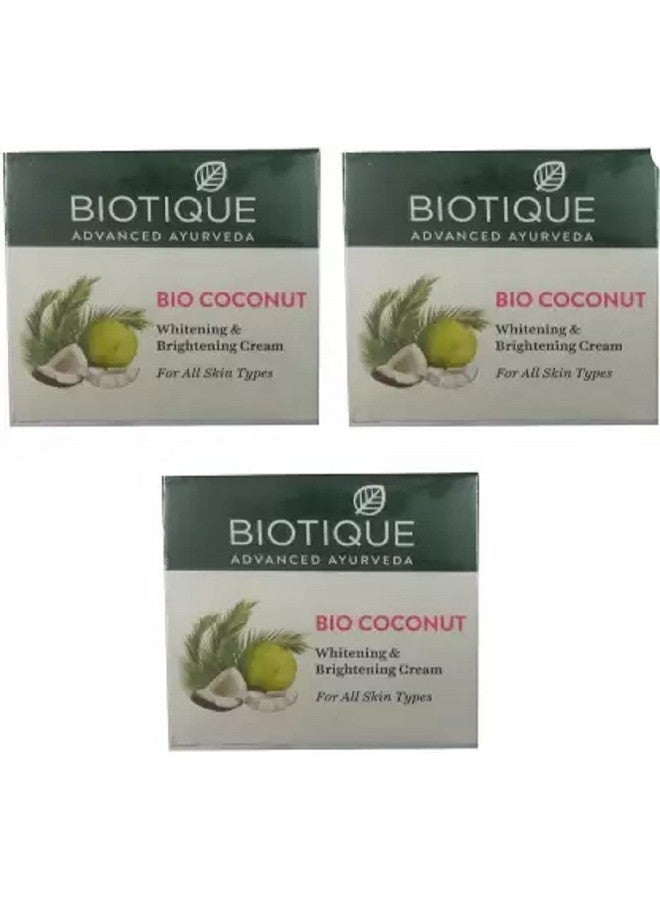 Bio Coconut Whitening And Brightening Cream For All Skin Types, 50G (Pack Of 3)