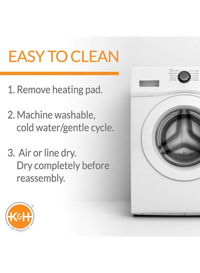 Heated ThermoSnuggle Cup Bomber Indoor Heated Cat Bed, Heated Pet Bed For Indoor Cats And Small Dogs, Thermal Warming Large Cat Bed, Round Kitty Heating Bed, Gray 14X18In