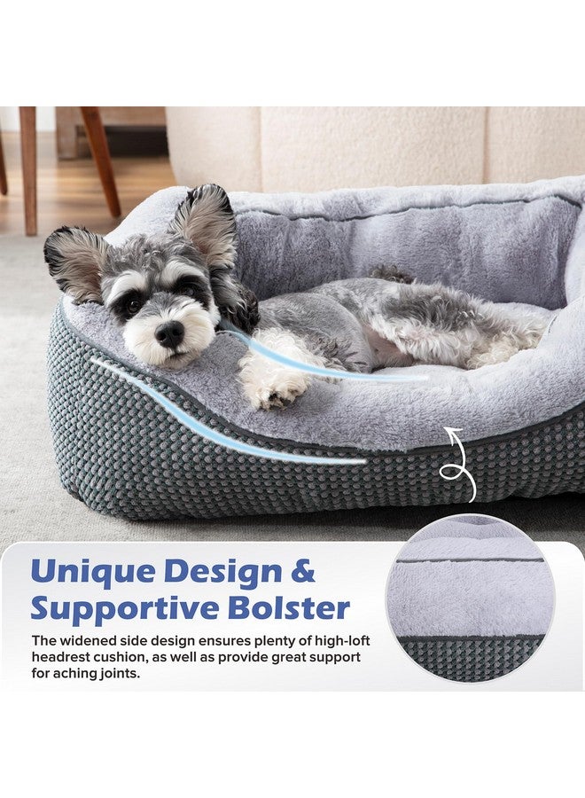 Medium Dog Beds For Medium Dogs Washable, Rectangle Dog Bed Medium Size Dog, Orthopedic Dog Bed, Warming Soft Calming Sleeping Puppy Bed Durable Pet Bed With AntiSlip Bottom M(30