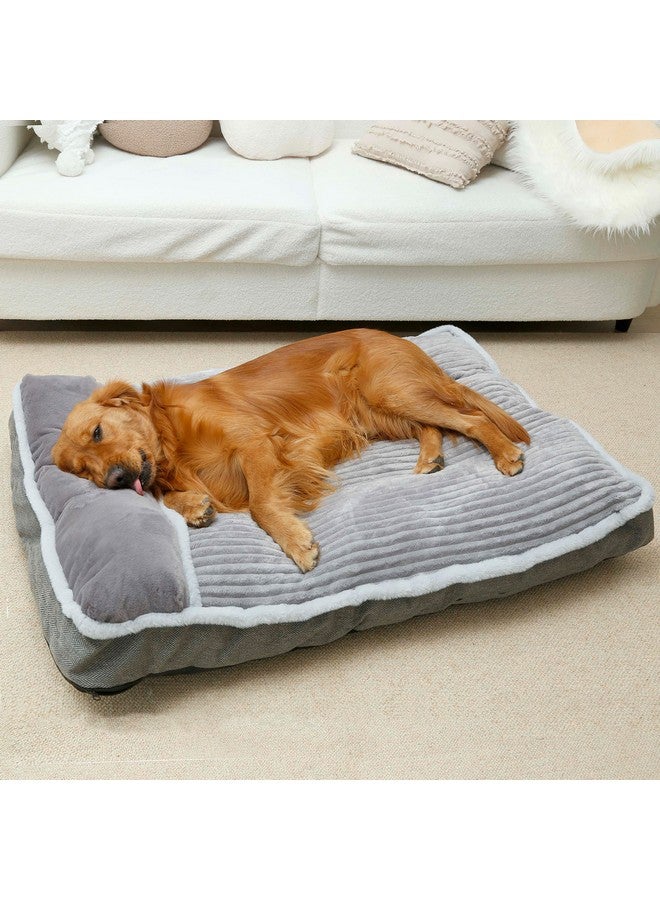 Large Dog Bed With Pillow For Crate Kennel, Sofa Dog Bed, Super Soft Pet Bed For Medium, Jumbo, Furniture