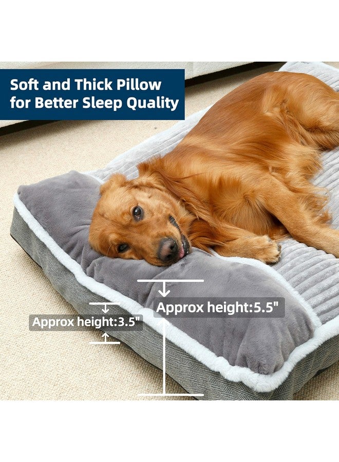 Large Dog Bed With Pillow For Crate Kennel, Sofa Dog Bed, Super Soft Pet Bed For Medium, Jumbo, Furniture