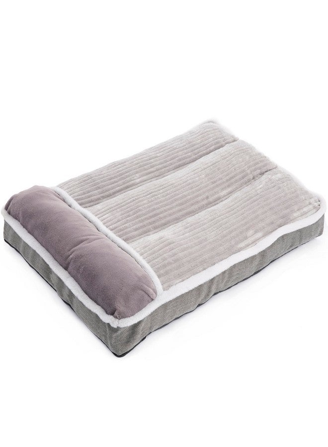 Large Dog Bed With Pillow For Crate Kennel, Sofa Dog Bed, Super Soft Pet Bed For Medium, Jumbo, Furniture