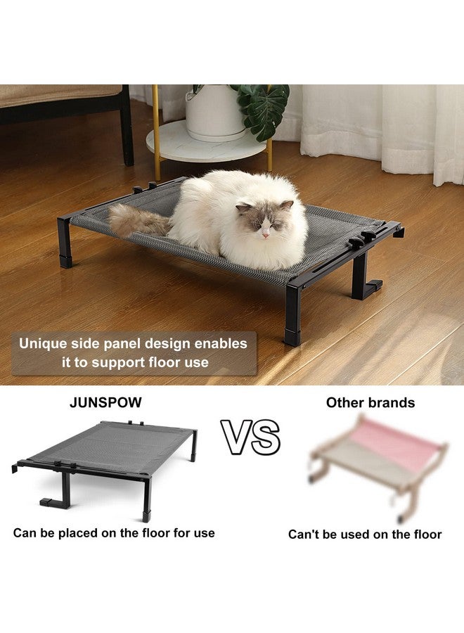 Cat Window Perch Cat Hammock For Large Cats FreeStanding Cat Sleeping Bed Sturdy Adjustable Easy Assemble Metal Cat Shelves For Windowsill, Floor, Bedside, Cabinet Holds Up To 45 Lbs